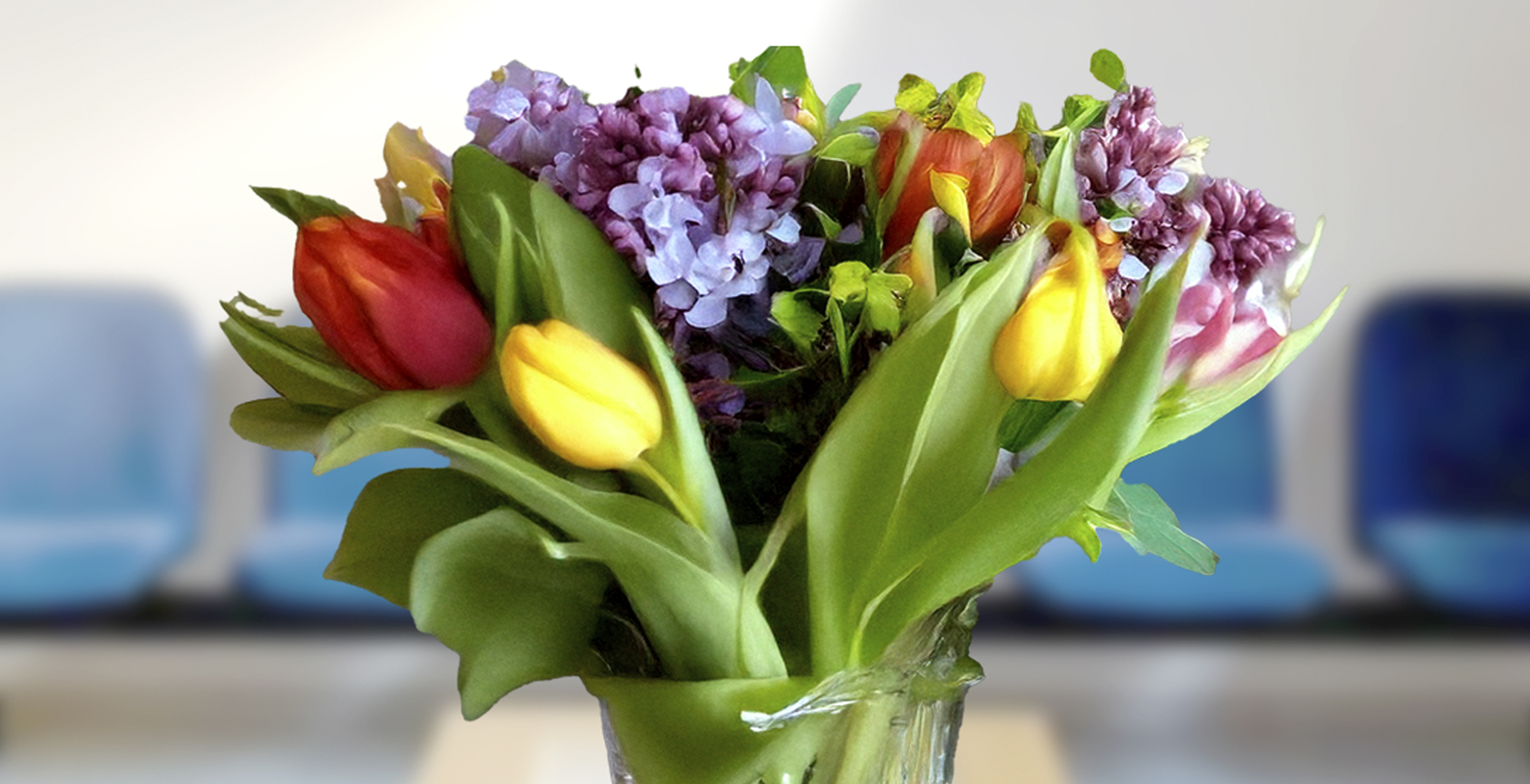 Wartezimmer mit Blumen
